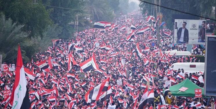 گردان های سرایا السلام: تظاهرات امروز، یک همه پرسی علیه گردان های سرایا السلام: تظاهرات امروز، یک همه پرسی علیه اشغالگری آمریکا است