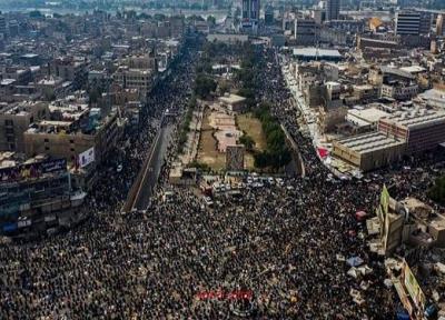 تجمع ده ها هزار نفری طرفداران جریان صدر در مرکز بغداد